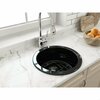 Bocchi 18.5 in W x 18.5 in L x 9 in H, Fireclay, Fireclay Kitchen Sink 1361-005-0120